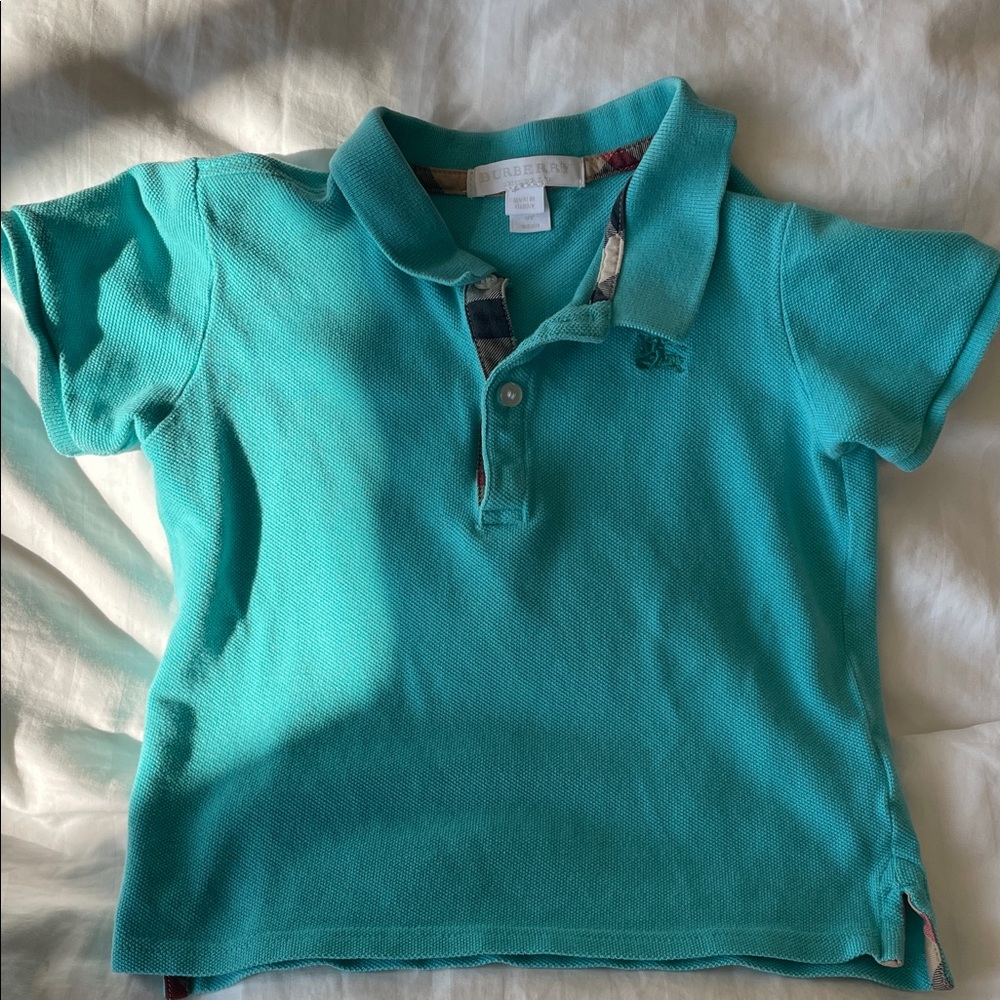 Burberry Aqua Polo Shirt for Kids